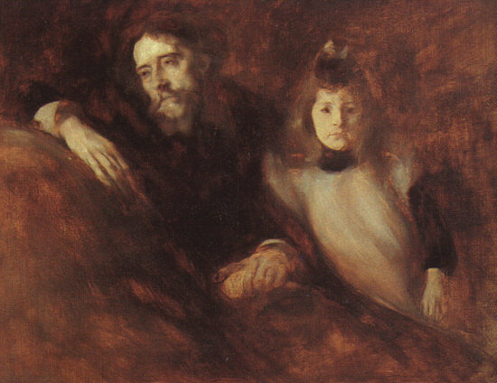 Alphonse Daudet & his Daughter