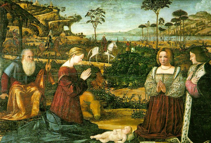 The Holy Family with Two Donors