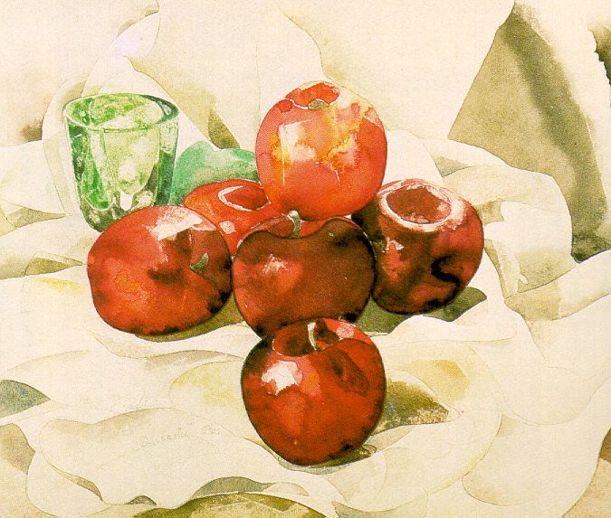 Still-Life with Apples and a Green Glass