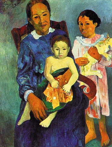 Tahitian Woman with Children