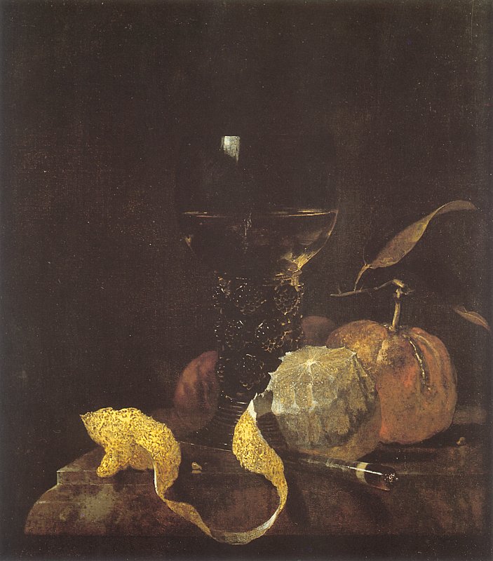 Still Life with Lemons, Oranges, and a Glass of Wine