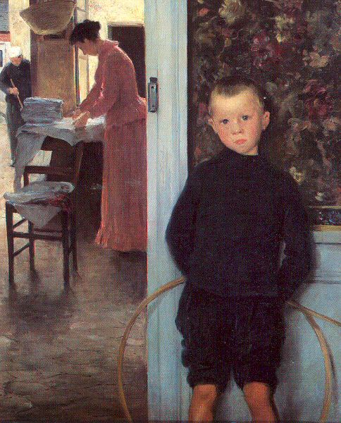 Woman and Child in an Interior (Son of the Artist)
