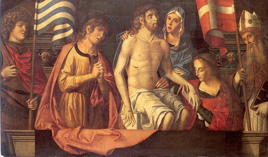 The Dead Christ in the Tomb with the Virgin Mary & Saints