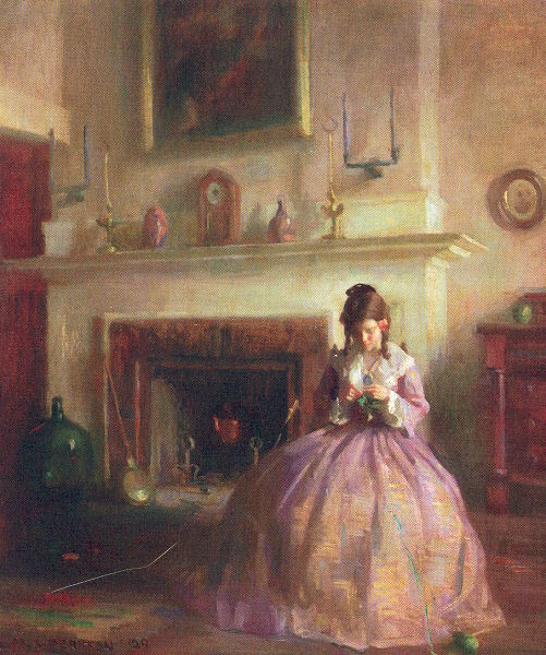 Girl Knitting