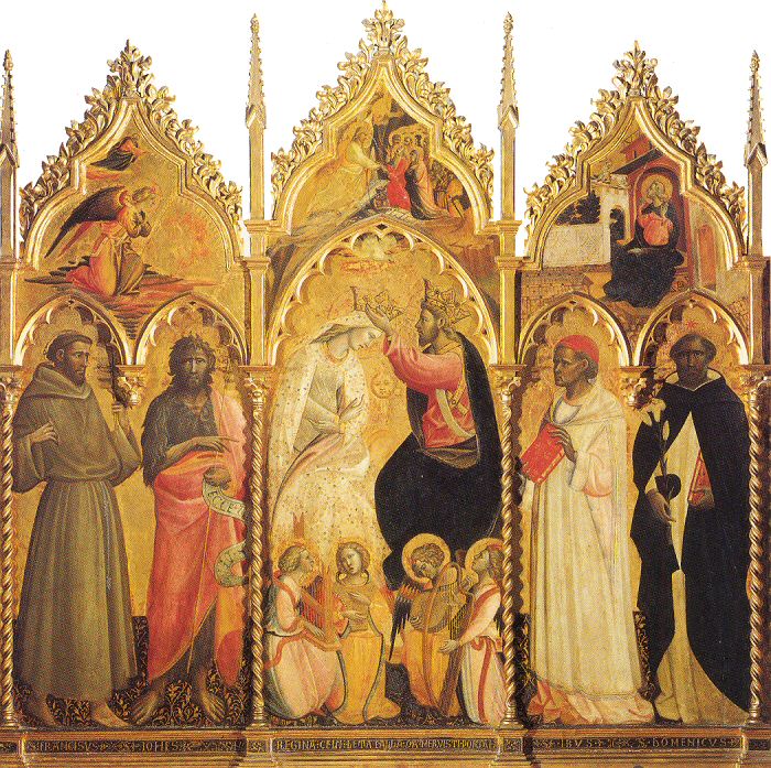 The Coronation of the Virgin, With Angel Musicians and Saints