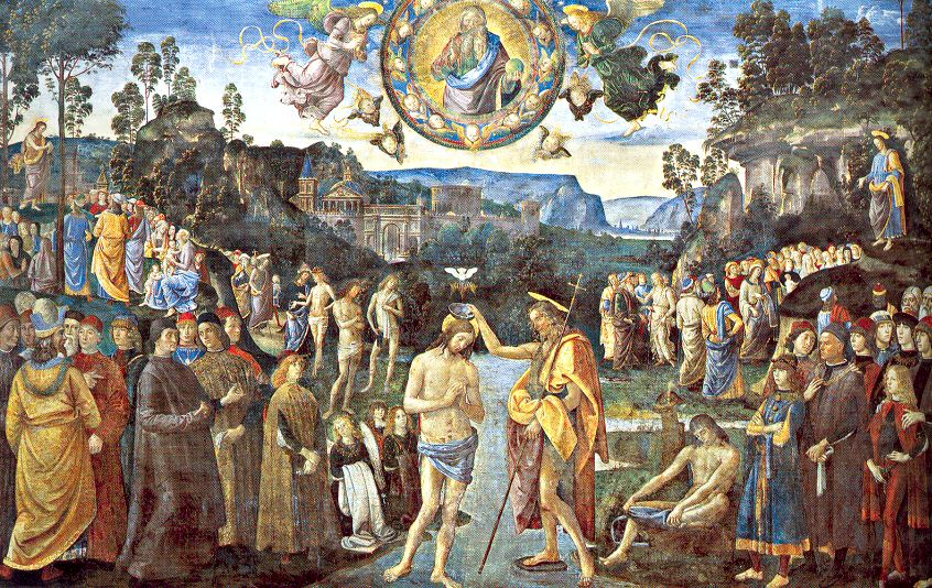 Scenes from the Life of Christ: The Baptism of Christ (With Pinturicchio)