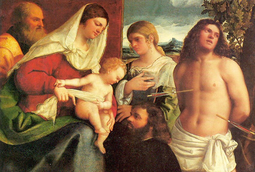 The Holy Family with Saints Catherine and Sebastian and a Donor