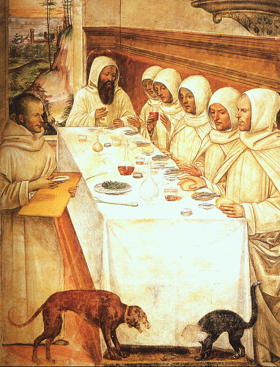 St. Benedict & his Monks Eating in the Refectory