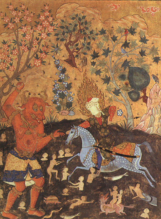 Rider Fighting a Daeva