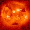 Рентгеновский снимок Солнца, сделан японским спутником Йоко