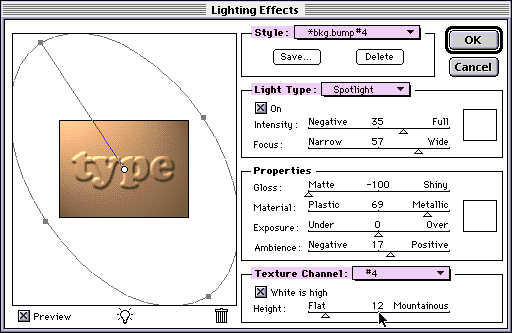 Lighting Effects Control Panel